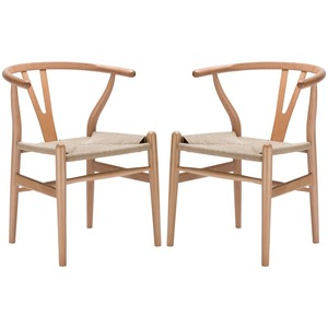 lot 3485 image: Poly and Bark Weave Chair (Set of 2) - Retail$299.00