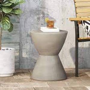 lot 3496 image: Yadira Lightweight Concrete Side Table by Christopher Knight Home- Retail$86.49