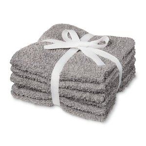 lot 3644 image: ROOM ESSENTIALS Washcloths 6-Pack, Gray Mist