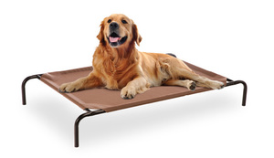 lot 3646 image: Elevated Pet Bed, 28x19 Inches, Light Brown