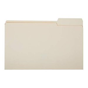 lot 7388 image: Basics File Folders - 13 Tab, Manila, Legal Size, MultiPack