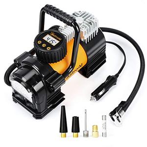 lot 7390 image: AstroAI Air Compressor Tire Inflator Portable Air Pump for Car Tires 12V DC Digital Tire Pump 150PSI with Emergency LED Light for Cars, Trucks, Motorcycles and Other Inflatables