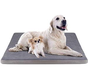 lot 7398 image: JoicyCo Lagre Dog Bed Crate Pad Dog Mat Mattresss Pet Beds Foam Cushion Anti-Slip Kennel Bed with Washable Cover