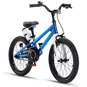 lot 22704 image: RoyalBaby Kids Bike Boys Girls Freestyle BMX Bicycle With Kickstand Gifts for Children Bikes 18 Inch Blue