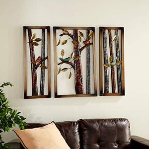 lot 27481 image: Deco 79 92386 Metal Wall Plaque, 44 x 32