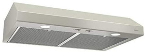 lot 27487 image: Broan-NuTone BCSD130WW Glacier Range Hood with Light, Exhaust Fan for Under Cabinet, White, 30-inch