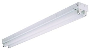 lot 27488 image: Lithonia Lighting C 240 120 MBE 2INKO 4-Foot 2-Lamp T12 Fluorescent Ceiling Fixture, 120 Volts, 40 Watts, Damp Listed, White
