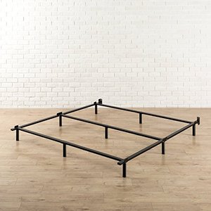 lot 27495 image: Zinus Paige Compack 7 Inch Heavy Duty Bed Frame, for Box Spring and Mattress Sets, Cal King