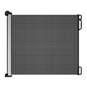 lot 27508 image: Perma Child Safety IndoorOutdoor Ultimate Retractable Baby Gate 39 Tall Extends to 71 Wide, Black wAluminum Casing