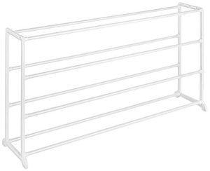 lot 27510 image: Whitmor 4 Tier 20 Pair Floor Shoe Rack - Black