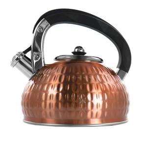 lot 29073 image: MegaChef 3L Stovetop Whistling Kettle - Copper