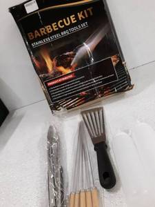 lot 29074 image: Barbecue Kit Stainless Steel BBQ Tools Set