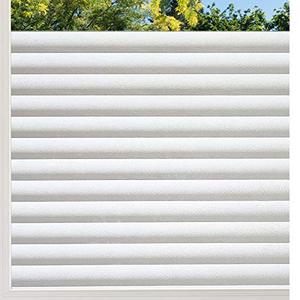 lot 34354 image: rabbitgoo Window Privacy Film Frosted Glass Film for Bathroom, Non Adhesive Static Cling Removable Window Sticker for Home Security, Anti-UV Opaque Window Coverings, Blinds Pattern, 35.4 x 78.7 inches