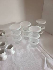 lot 1034 image: Glass storage containers