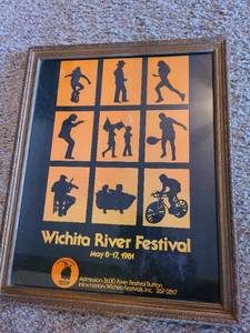 lot 1047 image: 1981 Wichita River Festival framed poster