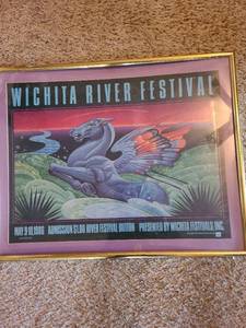 lot 1050 image: 1986 Wichita River Festival poster