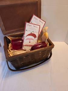 lot 1220 image: Basket and wine glasses