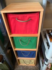 lot 1626 image: Wood cubbies 34 x 11 x 10