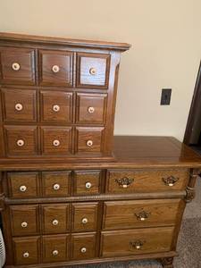 lot 1646 image: Nine drawer dresser 50x58x18