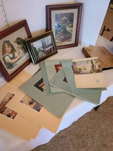 lot 1345 image: Framed and unframed pictures and a photo album