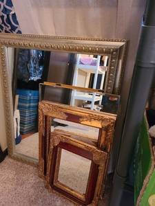lot 1733 image: Various mirrors the largest being 36 by 30