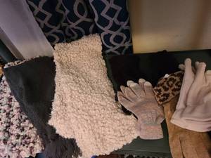 lot 1735 image: Womens scarves and gloves