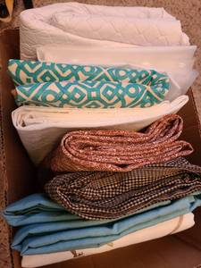 lot 1766 image: Table cloths and fabric