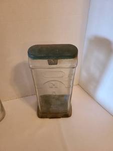 lot 1159 image: Vintage glass Visible Mail box with Kansas postcard inside.