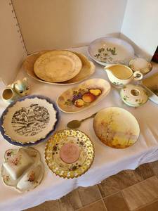 lot 1181 image: Antique dishes and more including a few Nippon pieces