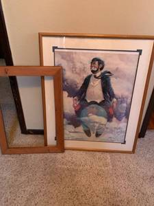 lot 1768 image: Framed art 36 x 29 and frame 27 x 20