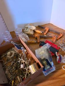 lot 2037 image: Clamps, pegboard pegs and more