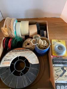 lot 2047 image: Various tapes, wire and rope