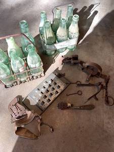 lot 2059 image: Vintage tools, animal trap and more