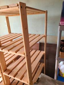 lot 2069 image: Wood shelves 63X32X18