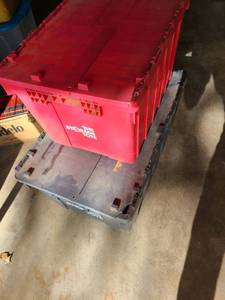 lot 2070 image: 2 storage tote bins