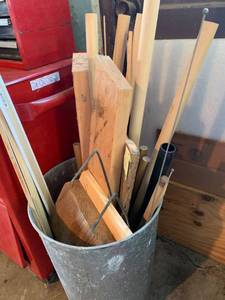 lot 2098 image: Assorted wood in can