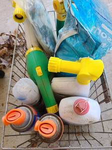 lot 3000 image: Cutters bug spray, lighter fluid, Weed Be Gone and more