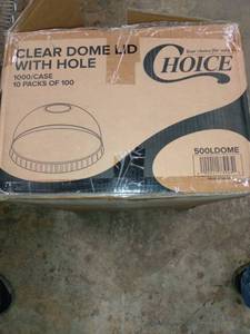 lot 1788 image: Case Of Choice Clear 500ldome Lids 1000case, 20 Packs Of 50, In Case