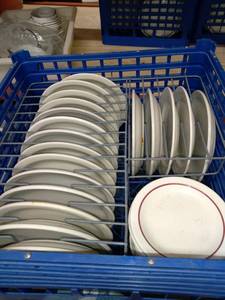 lot 1836 image: Dish Rack Of Plates