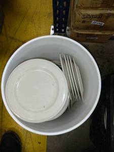 lot 1838 image: Bucket Of Desert Plates