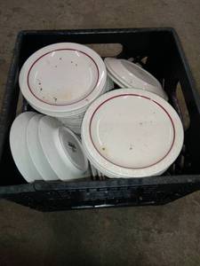 lot 1842 image: Tote Of Dessert Plates
