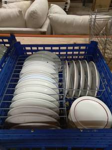 lot 1846 image: Dish Rack Of Plates And Dessert Plates