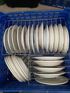 lot 1848 image: Dish Rack Of Plates
