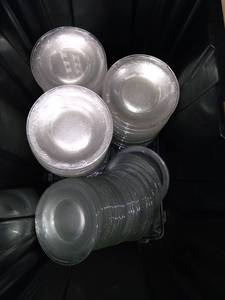 lot 1861 image: Tote Of Clear Plates