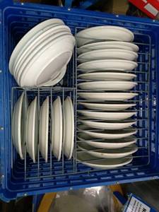 lot 1864 image: Dish Rack Of Plates