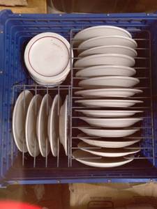 lot 1866 image: Dish Rack Of Plates