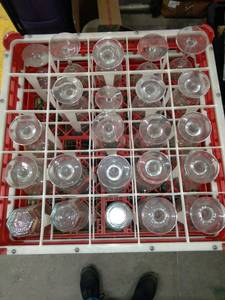 lot 1887 image: Dish Rack Of Miscellaneous Glasses