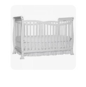 lot 21636 image: Dream On Me Violet 7 in 1 Convertible Life Style Crib, White- Retail $199