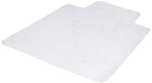 lot 21637 image: Amazon Basics Polycarbonate Office Chair Mat with Under-Desk Lip for Low to Medium Pile Carpet - 47 x 35-Inch, Clear
