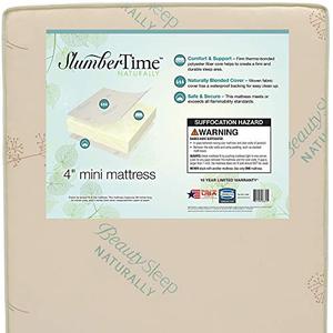 lot 21647 image: Simmons Kids SlumberTime Naturally 4-Inch Mini Crib Mattress